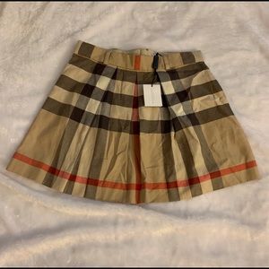 Authentic Burberry Girl Stripe Pleated Mini Skirt